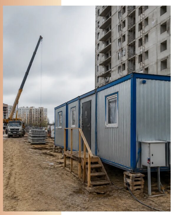 Аренда строительных вагончиков для рабочих в Наро-Фоминске